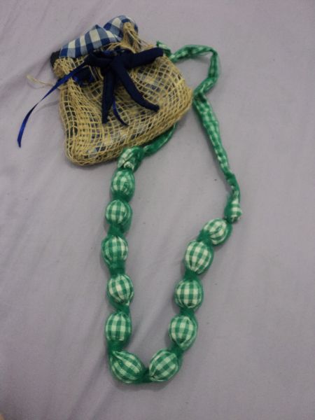 Cordão Artesanal Verde árvore da vida